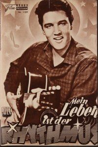 8g488 KING CREOLE Austrian program '59 different images of Elvis Presley with guitar & ladies!