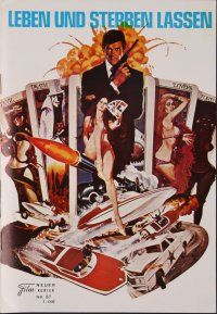 8g495 LIVE & LET DIE Austrian program '73 different images of Roger Moore as James Bond + art!