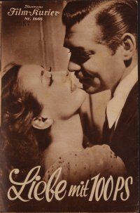8g096 LOVE ON THE RUN Austrian program '37 different images of Clark Gable & Joan Crawford!