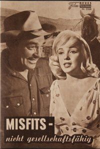 8g501 MISFITS Austrian program '61 Clark Gable, sexy Marilyn Monroe, Clift, John Huston, different