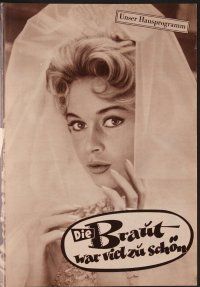 8g195 BRIDE IS MUCH TOO BEAUTIFUL German program '57 different images of sexy Brigitte Bardot!