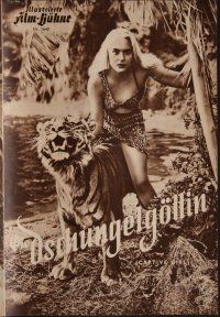 8g201 CAPTIVE GIRL German program '52 Johnny Weissmuller as Jungle Jim & sexy babe with tiger!
