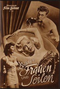 8g206 CHAMPION German program '52 different images of boxer Kirk Douglas & sexy Marilyn Maxwell!
