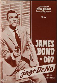 8g233 DR. NO German program '62 different images of Sean Connery as James Bond, Ursula Andress!