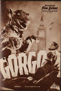 8g261 GORGO German program '61 great different images of giant monster terrorizing city!