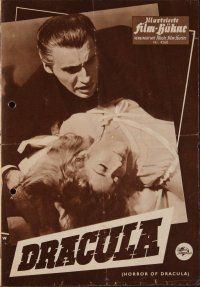 8g279 HORROR OF DRACULA German program '58 different images of Cushing & vampire Christopher Lee!