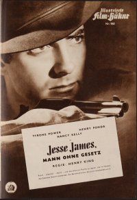 8g299 JESSE JAMES German program '50 Tyrone Power & Henry Fonda as most famous outlaws, different!