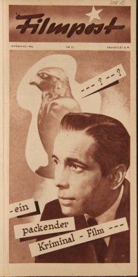 8g148 MALTESE FALCON German program '46 Humphrey Bogart, Peter Lorre, John Huston, different!