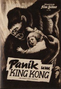 8g329 MIGHTY JOE YOUNG German program '50 first Ray Harryhausen, great different images + art!