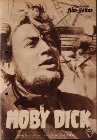 8g332 MOBY DICK German program '56 John Huston, great different images of Gregory Peck as Ahab!