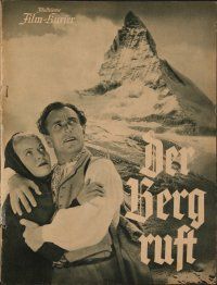 8g043 MOUNTAIN CALLS German program '38 Luis Trenker, Heidemarie Hatheyer, mountain climbing!