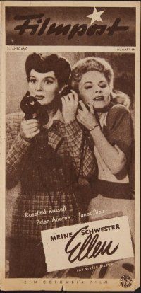 8g149 MY SISTER EILEEN German program '47 Rosalind Russell, Brian Aherne, different images!