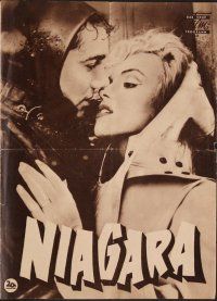 8g338 NIAGARA German program '53 different images of sexy Marilyn Monroe, Cotten & Jean Peters!