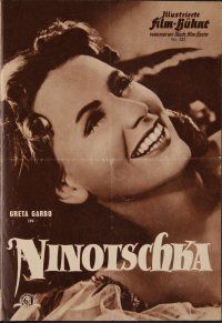 8g339 NINOTCHKA German program '48 different images of Greta Garbo & Melvyn Douglas, Lubitsch!