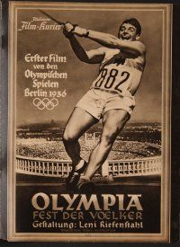 8g049 OLYMPIAD German program '38 Part I of Leni Riefenstahl's 1936 Munich Olympics documentary!