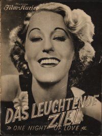 8g051 ONE NIGHT OF LOVE German program '35 many images of pretty singer Grace Moore!