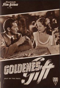 8g348 OUT OF THE PAST German program '54 Robert Mitchum, Jane Greer, Kirk Douglas, different!