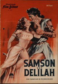 8g379 SAMSON & DELILAH German program R60s different images of Hedy Lamarr & Victor Mature!