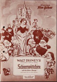 8g389 SNOW WHITE & THE SEVEN DWARFS German program R60s Disney cartoon classic, different art!