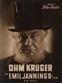 8g135 UNCLE KRUGER German program '41 Hans Steinhoff's Ohm Kruger, Emil Jannings, Nazi propaganda!