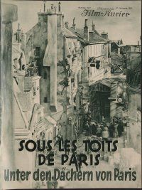 8g064 UNDER THE ROOFS OF PARIS German program '30 Rene Clair's Sous les Toits de Paris!