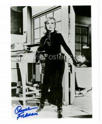 8h043 ANNE FRANCIS signed 8x10 REPRO still '80s sexy portrait in all black from Honey West!