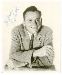 8h089 TOM EWELL signed 8x10 REPRO still '80s close up smiling portrait smiling really big!