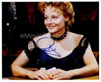 8h067 JODIE FOSTER signed color 8x10 REPRO still '02 close portrait playing poker from Maverick!