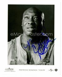 8h079 MICHAEL CLARKE DUNCAN signed 8x10 REPRO still '00 great close up from The Green Mile!