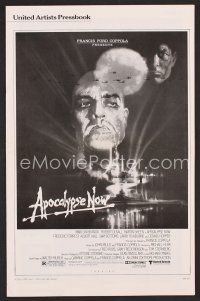 8h248 APOCALYPSE NOW pressbook '79 Francis Ford Coppola, classic Bob Peak art of Marlon Brando!