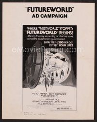 8h262 FUTUREWORLD pressbook '76 AIP, a world where you can't tell the mortals from the machines!