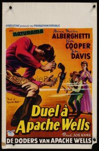 8j599 DUEL AT APACHE WELLS Belgian '57 they fought like beasts for wealth and women, gun duel art!