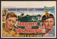 8j603 ENEMY BELOW Belgian '57 Robert Mitchum & Curt Jurgens in the amazing saga of the U.S. Navy!
