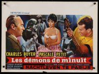 8j677 MIDNIGHT FOLLY Belgian '61 Les demons de minuit, Charles Boyer, Pascale Petit!