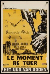 8j682 MOMENT TO KILL Belgian '68 spaghetti western, cool artwork of revolver!