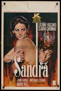 8j709 SANDRA Belgian '65 Visconti's Vaghe stelle dell'Orsa, Mascii art of sexy Claudia Cardinale!