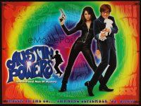 8j237 AUSTIN POWERS: INT'L MAN OF MYSTERY DS British quad '97 Mike Myers, Elizabeth Hurley!