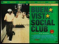 8j246 BUENA VISTA SOCIAL CLUB British quad '99 Wim Wenders, Cuban folk music, Ry Cooder!