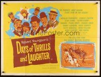 8j251 DAYS OF THRILLS & LAUGHTER British quad '61 Charlie Chaplin, Laurel & Hardy!