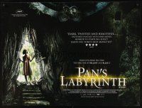 8j288 PAN'S LABYRINTH British quad '06 Guillermo del Toro, creepy image!