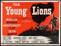 8j320 YOUNG LIONS British quad R60s Nazi Marlon Brando, Dean Martin & Montgomery Clift!