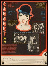 8j020 CABARET East German 16x23 '75 Liza Minnelli sings & dances in Nazi Germany, Bob Fosse!