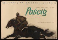 8j438 CHASE Polish 23x33 '54 Stanislaw Urbanowicz, Maciag art of man on horseback!