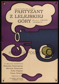 8j458 MOUNT OF LAMENT Polish 23x33 '68 Velimirovic's Lelejska gora, Zbikowski art of smoking gun!