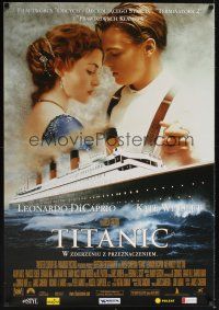 8j549 TITANIC Polish 27x38 '97 Leonardo DiCaprio, Kate Winslet, directed by James Cameron!