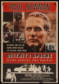 8j107 FORT APACHE THE BRONX Spanish '81 Paul Newman, Edward Asner & Ken Wahl as New York City cops