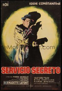8j120 IT MEANS THAT MUCH TO ME Spanish '61 really cool artwork of Eddie Constantine in spotlight!