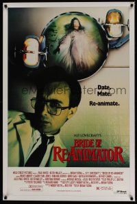 8k084 BRIDE OF RE-ANIMATOR  1sh '90 H.P. Lovecraft horror, in a comic way, great image!