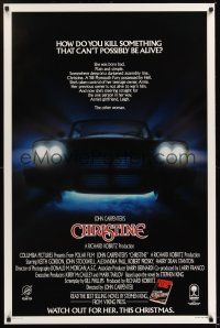 8k101 CHRISTINE adv 1sh '83 written by Stephen King, directed by John Carpenter, creepy car image!