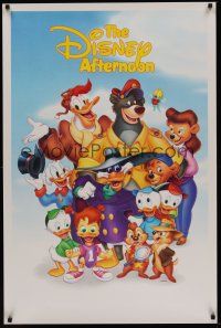 8k151 DISNEY AFTERNOON TV 1sh '90s great art for kids of Goofy, Darkwing Duck & Chipmunks!